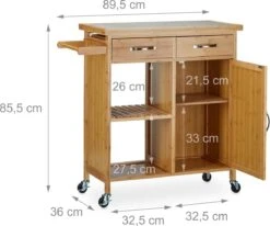 Relaxdays Serveerwagen Hout - Keukentrolley Bamboe - Theewagen - Keukenwagen - Trolley 15 Relaxdays Serveerwagen Hout - Keukentrolley Bamboe - Theewagen - Keukenwagen - Trolley -Thuisopslag 1200x1000 2