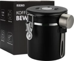 Koffie Bewaarbus Luchtdicht Met CO2 Uitlaat - Koffieblik Bewaarblik Voor 500 Gr Koffiebonen - Zwart - 1.2L 15 Koffie Bewaarbus Luchtdicht Met CO2 Uitlaat - Koffieblik Bewaarblik Voor 500 Gr Koffiebonen - Zwart - 1.2L -Thuisopslag 1200x1000
