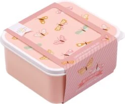 A Little Lovely Company - Brooddoos - Broodtrommel - Lunch & Snack Box Set Van 4 - Vlinders -Thuisopslag 1200x1001 2