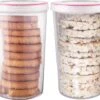 Lock&Lock Beschuitbus - Bewaardoos Voor Beschuit - Rijstwafel Bewaarbus - Voorraadbussen - Set Van 2 Stuks - 1,9 Liter - Transparant -Thuisopslag 1200x1005