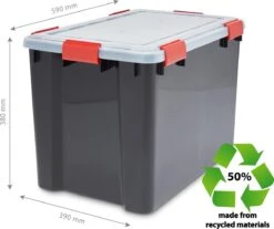 IRIS Airtight Opbergbox - 70L - 2 Stuks - Zwart/Rood -Thuisopslag 1200x1005 4