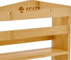 ACAZA Ophangbaar Kruidenrek Met 10 Glazen Kruidenpotjes, Spice Rack, Keuken Rek, Kruiden Organizer Voor Specerijen, Peper, Zout, 26 Cm Breed, Bamboe 11 ACAZA Ophangbaar Kruidenrek Met 10 Glazen Kruidenpotjes, Spice Rack, Keuken Rek, Kruiden Organizer Voor Specerijen, Peper, Zout, 26 Cm Breed, Bamboe -Thuisopslag 1200x1009 2
