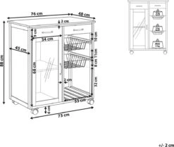 Beliani BOVES - Keukentrolley - Zwart - MDF 39 Beliani BOVES - Keukentrolley - Zwart - MDF -Thuisopslag 1200x1013 7