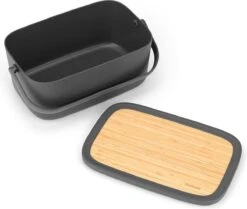 Brabantia Nic Broodtrommel - Met Bamboe Deksel - Dark Grey 22 Brabantia Nic Broodtrommel - Met Bamboe Deksel - Dark Grey -Thuisopslag 1200x1017