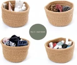 Oliva's - Jute Mandjes - Opbergmand - Opbergbakje - Opbergmandjes - 3L - Set Van 2 Stuks -Thuisopslag 1200x1019