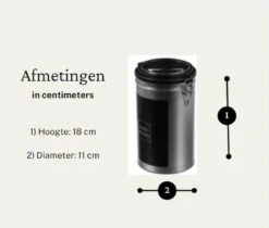 Préfère® Koffiebonen Bewaarbus 1,6L - Koffiepads Bewaarbus - Koffieblikbewaarblik - Zilver/Zwart -Thuisopslag 1200x1020 2