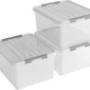 Curver Handy+ Opbergbox - 35L - 3 Stuks - Transparant Met Deksel 2 Curver Handy+ Opbergbox - 35L - 3 Stuks - Transparant Met Deksel -Thuisopslag 1200x1020 5