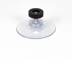 5 Stuks - 40mm Zuignap Met Schroefdraad - Transparant - Zwarte Kartelmoer