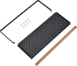 Merkloos Kruidenrek Zwart - Multifunctioneel Ophangbaar Keukenrek - Keukenrolhouder Zwart - Multifunctioneel Kruidenrek - Magnetisch Kruidenrek - Keuken Organizer - Koelkast Rek -Thuisopslag 1200x1023