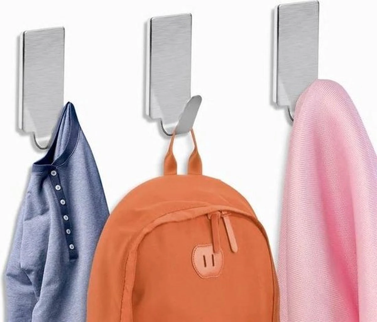 12 X Zelfklevende Ophanghaken - Haakjes - RVS - Tassenhaken - Jassenhaken - Keukenhaken - Badkamerhaken - Plakhaakjes - Huishoudelijke Accessoires - Thuis Innovatie - Stalen Haken - Wandhaken - Vierkant - Deur Haken - Handdoekhaken - Hook 4 12 X Zelfklevende Ophanghaken - Haakjes - RVS - Tassenhaken - Jassenhaken - Keukenhaken - Badkamerhaken - Plakhaakjes - Huishoudelijke Accessoires - Thuis Innovatie - Stalen Haken - Wandhaken - Vierkant - Deur Haken - Handdoekhaken - Hook - Afbeelding 2