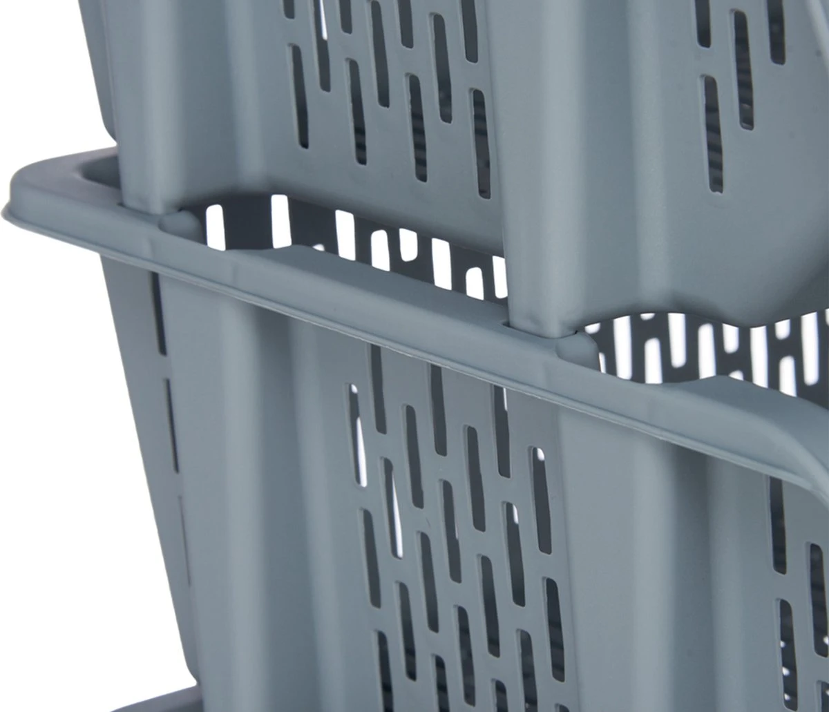 Pakket Van 4x Opberg Kratten/rekken/organizers Grijs 39 X 30 X 13 Cm - Stapelkratten - Stapelbare Manden/bakken 5 Pakket Van 4x Opberg Kratten/rekken/organizers Grijs 39 X 30 X 13 Cm - Stapelkratten - Stapelbare Manden/bakken - Afbeelding 3