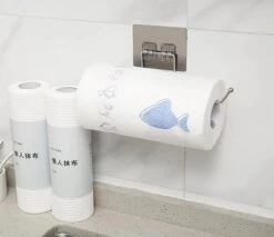 Keukenrolhouder - Keukenrolhouder Hangend - Keukenpapier Houder - Zelfklevend - RVS - Zilver – Handdoekhouder -Thuisopslag 1200x1036 3