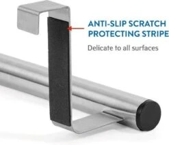 Tatkraft Spread - Verstelbaar RVS Kastdeur Handdoekrek - Keukenkast Deur Handdoek/Vaatdoek Houder Rek Stang Hanger - Towel Rack Kast Deurhanger Deurhaak Keuken - Uitschuifbaar In Lengte Van 25-40 CM -Thuisopslag 1200x1037 3