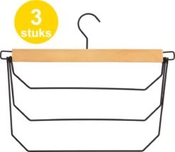 ACAZA Broekhangers - Set Van 3 Kledinghangers Met 3 Houders - Opbergers Voor Broeken Of Rokken - Ruimtebesparend -Thuisopslag 1200x1040 2