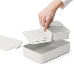 Brabantia Make & Take Bento Lunchbox Incl Bentobox - Large - Kunststof - Light Grey -Thuisopslag 1200x1045 1