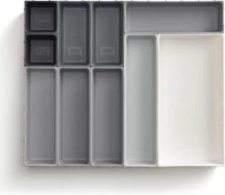 Joseph Joseph Modulaire 10-delige Ladebakjes Grijs Zwart Klikbaar - Grijs - Koppelbaar