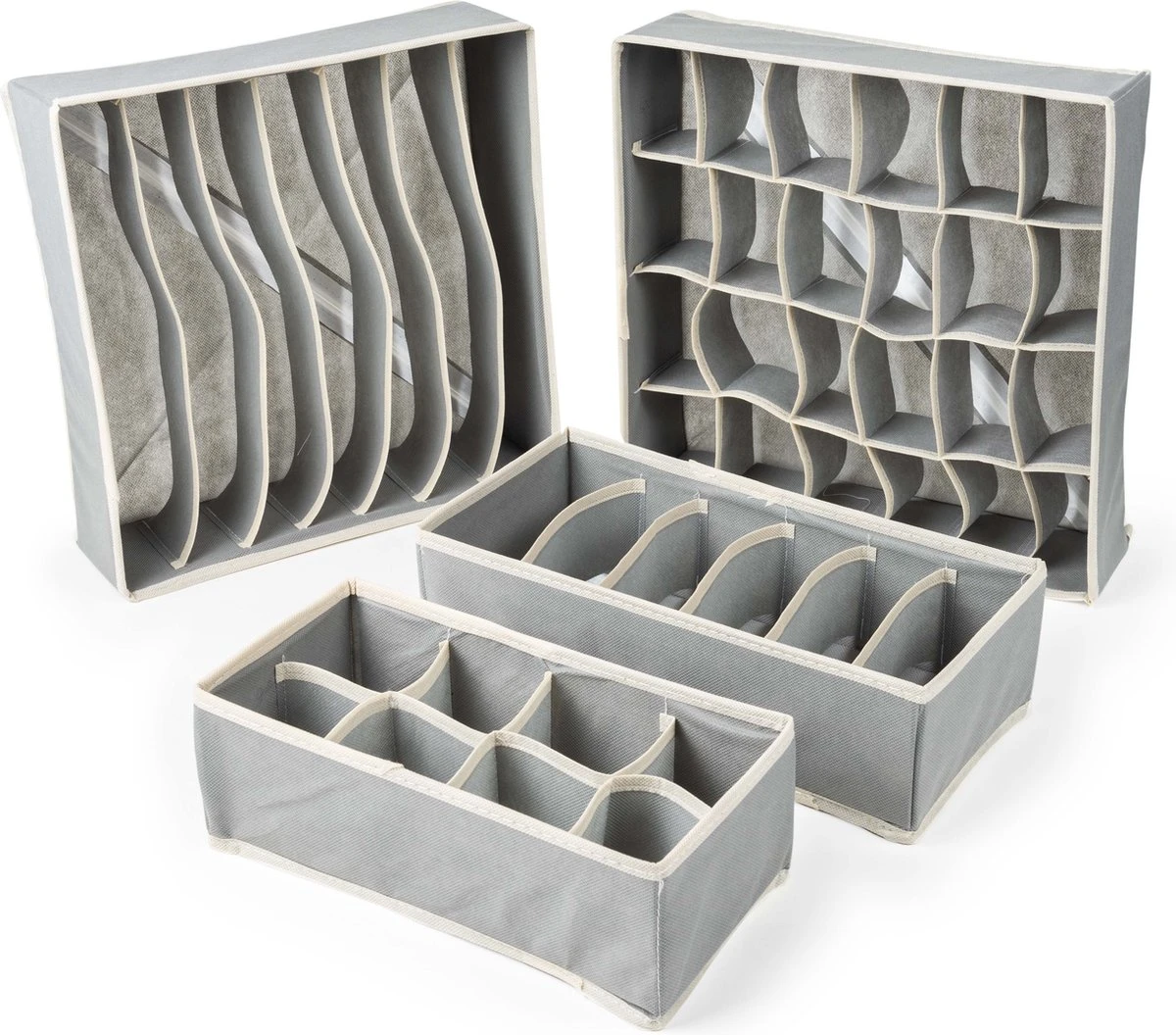 Merkloos 4-delige Ondergoed Organizer Kledingkast - Ladeverdeler - Multifunctionele Lade Bakjes - Opvouwbare Verdeler - Opbergsysteem Met Vakken - Kleding Organizer 4 Merkloos 4-delige Ondergoed Organizer Kledingkast - Ladeverdeler - Multifunctionele Lade Bakjes - Opvouwbare Verdeler - Opbergsysteem Met Vakken - Kleding Organizer - Afbeelding 2