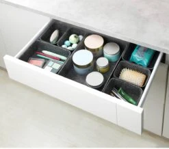De Millennials 7 Delige Organizer - Ladeverdeler - Organizer Bureau - Lade Bakjes - Opbergbakjes - Mandjes - Make Up Bakjes - Lade Verdeler - Opberg Mandjes - Opbergmand - Donkergrijs -Thuisopslag 1200x1058 7