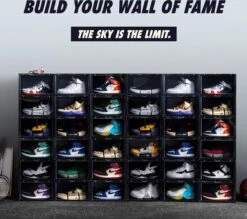 Merkloos Sneaker Box - Schoenenopberger - Stapelbaar - Zwart Sideways (Deurtje & Magneetjes) -Thuisopslag 1200x1063 6