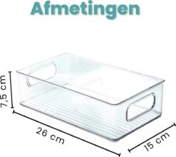 Koelkast Organizer - Koelkast Bakjes - Lade Organizer - Opbergboxen - Keuken Organizer - Opbergdozen - Bewaardoos - Transparant - Stapelbaar - SET VAN 4 -Thuisopslag 1200x1067 6
