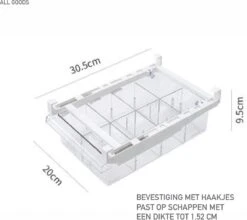 Koelkast Organizer - Schuiflade- Koelkast Lade - Verstelbaar - Doorzichtig Met Scheiding - Uitschuifbaar -Thuisopslag 1200x1070 2