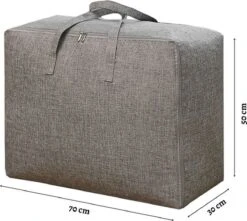 Allure Home - Opbergtas Xxl - Opberghoes - Kledingzak - Maat 70x50x30 - Voor Dekens/kussens/kleding/dekbed - Storage Case - Opberger - Organiser - Grijs -Thuisopslag 1200x1072 2