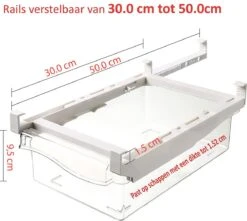 Merkloos Koelkast Organizer - Schuiflade- Koelkast Lade - Verstelbaar - Doorzichtig - Uitschuifbaar -Thuisopslag 1200x1074 2