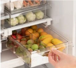 Golden Koelkast Opbergbox Laden-Uniek Ontwerp-Uittrekbare Lade-Koelkast Plank-Koelkast Houder Opbergdoos-Thuis Organizer Voor Groenten En Fruit Eieren -Thuisopslag 1200x1075 10