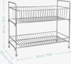 Navaris Stalen Kruidenrekje 2 Laags - Kruidenrek Staand - Rek Voor Kruidenpotjes En Glaasjes - Multifunctionele Organizer Voor Keuken En Badkamer -Thuisopslag 1200x1075