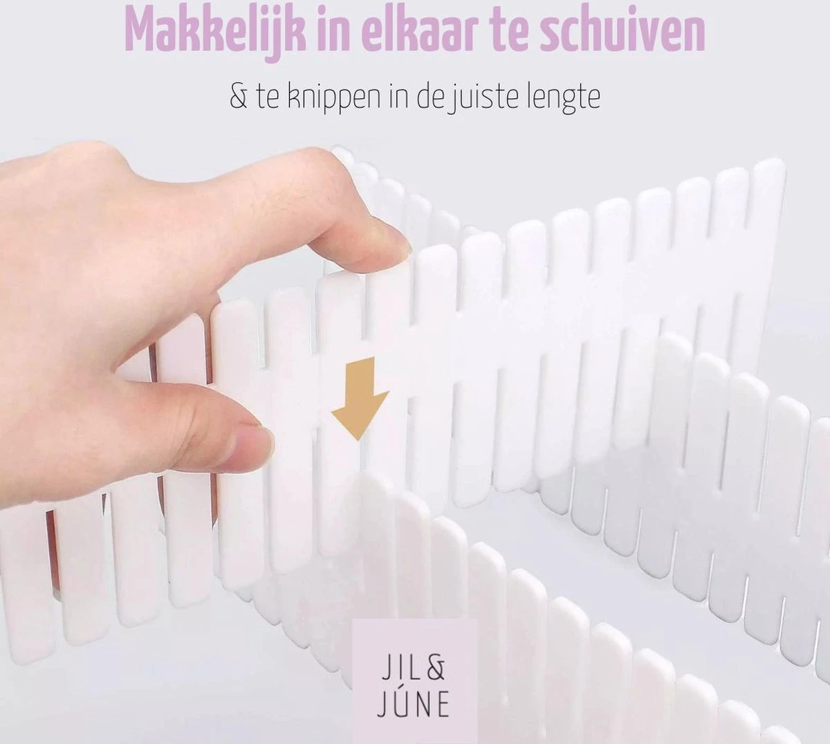 Jil&Júne Ladeverdeler - Lade Organizer - Set Van 6 - Voor Kleding/Keuken/Badkamer 4 Jil&Júne Ladeverdeler - Lade Organizer - Set Van 6 - Voor Kleding/Keuken/Badkamer - Afbeelding 2