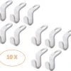 FSW-Products - 10 Stuks - Kledinghaakjes - Kledinghaak - Haken Voor Kledingkast - Hanger - Kleding - Wit - Ruimte Maken -Thuisopslag 1200x1075 7