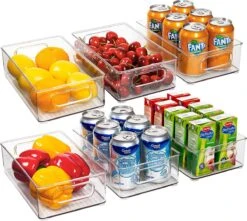 Koelkast Organizer - Koelkast Bakjes - Lade Organizer - Opbergboxen - Keuken Organizer - Opbergdozen - Bewaardoos - Transparant - Stapelbaar - SET VAN 4 -Thuisopslag 1200x1076 2