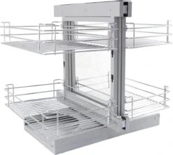 Milano Luxurious® Magic Corner Pull Out Kitchen Cupboard Drawers - Left Hand