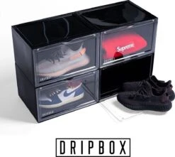 Sneaker Crate | Sneaker Box | Schoenendoos | Schoenenkast | Schoenenrek | Schoenenopberger | Opbergsysteem | Opbergbox | Organizer | Stapelbaar | Schoenen Opbergen - Transparant Sideways (magnetische Sluiting) Dripbox -Thuisopslag 1200x1076 5