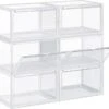 Songmics Schoendozen, Set Van 6 Stapelbare Schoen Organizers - Transparant Plastic - 46, 36 X 28 X 22 Cm -Thuisopslag 1200x1077 3