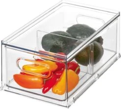 The Home Edit Koelkast Bak Met Lade En Verdeelschot - Transparant - Sorteervakken & Uitschuifbaar -Thuisopslag 1200x1078 3