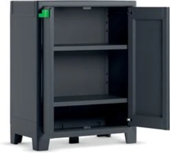 Keter Moby Lage Kast - 2 Planken - 80x44x100 Cm - Antraciet -Thuisopslag 1200x1080 4