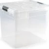 1x Stuks Opslagbakken/organizers Met Deksel 35 Liter 42 X 36 X 35 Cm Transparant - Opbergbakken -Thuisopslag 1200x1085 1