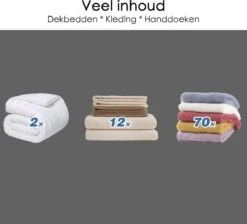Merkloos Bed Organizer - 3 Stuks - Ruime Opbergzakken Voor Kleding En Dekbedden - Grijs - Opbergtassen Voor Onder Je Bed -Thuisopslag 1200x1086 5