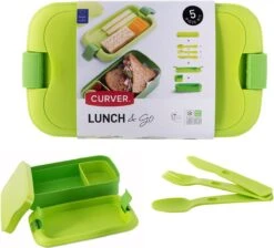 Curver Lunch&Go - Vershouddoos - Lunchbox - Inclusief Bestek - 2/3 Compartimenten - Groen 28 Curver Lunch&Go - Vershouddoos - Lunchbox - Inclusief Bestek - 2/3 Compartimenten - Groen -Thuisopslag 1200x1088
