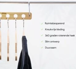 JoFlow® 6-in-1 Kledinghanger | INCLUSIEF 6 Klerenhangers | Ruimtebesparende Antislip Klerenhanger Hout Bamboe | Hang Tot Wel 6 Kledingstukken Op! -Thuisopslag 1200x1090 1