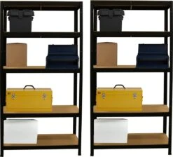 Opbergrek - 90 Cm Breed - 875 Kg Draagkracht - Monteren Zonder Schroeven - Zwart - 2 Stuks -Thuisopslag 1200x1090 3