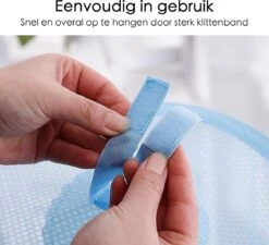 Merkloos Hangende Opberger - Kinderkamer - Opvouwbaar - 4 Vakken - Blauw -Thuisopslag 1200x1091 1