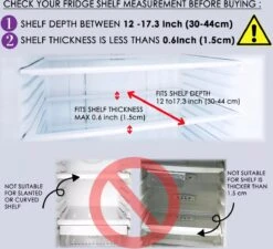 De Millennials- Transparante Koelkast Organizer 1 Paar (2 Stuks) - Extra Lade In Koelkast - Opbergdozen - Koelkast Bakjes - Doorzichtig Met Scheiding - Verstelbaar -Opbergboxen -Stapelbaar - -Thuisopslag 1200x1092