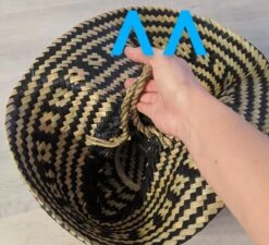 Rieten Mand - Zeegras Naturel Zwart 35 X 30 -Thuisopslag 1200x1092 3