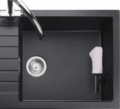 Believe Vaatdoekhouder Met Gratis Eco-Vriendelijke Vaatdoek - Aanrecht Organiser Met Plaksticker - Gootsteen Organizer - Zwart -Thuisopslag 1200x1094 3