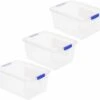 3x Opslagbakjes/organizers Met Deksel 4 Liter 25 Cm Transparant - Opbergbakjes - Organizers/opbergbakken - Woonkamer/badkamer Spullen Opruimen -Thuisopslag 1200x1098 3