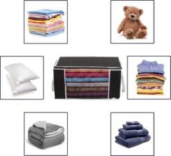 Housum Opbergtassen - Kleding Opbergen In Kast - Voor Kussens, Kleding En Handdoeken - Stof - 72 Liter - 3 Stuks -Thuisopslag 1200x1099 4