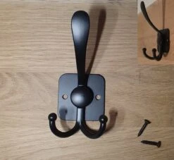 Kapstokhaak Zwart Inclusief Schroefjes | Ophanghaken | Ophanghaak | Jashaak | Kapstok Haken | Kapstokhaken | Kapstokken | Haak Zwart | Handdoek Haak -Thuisopslag 1200x1104 6