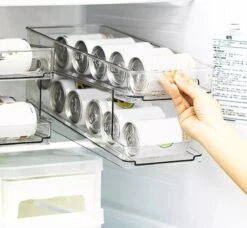 Blikjes Dispenser Voor Koelkast Organisatie - Blikjes Organizer - Blikjeshouder Voor Koelkast - Keukenbakjes - Blikjesrek - Handig Voor Thuis En Op Reis